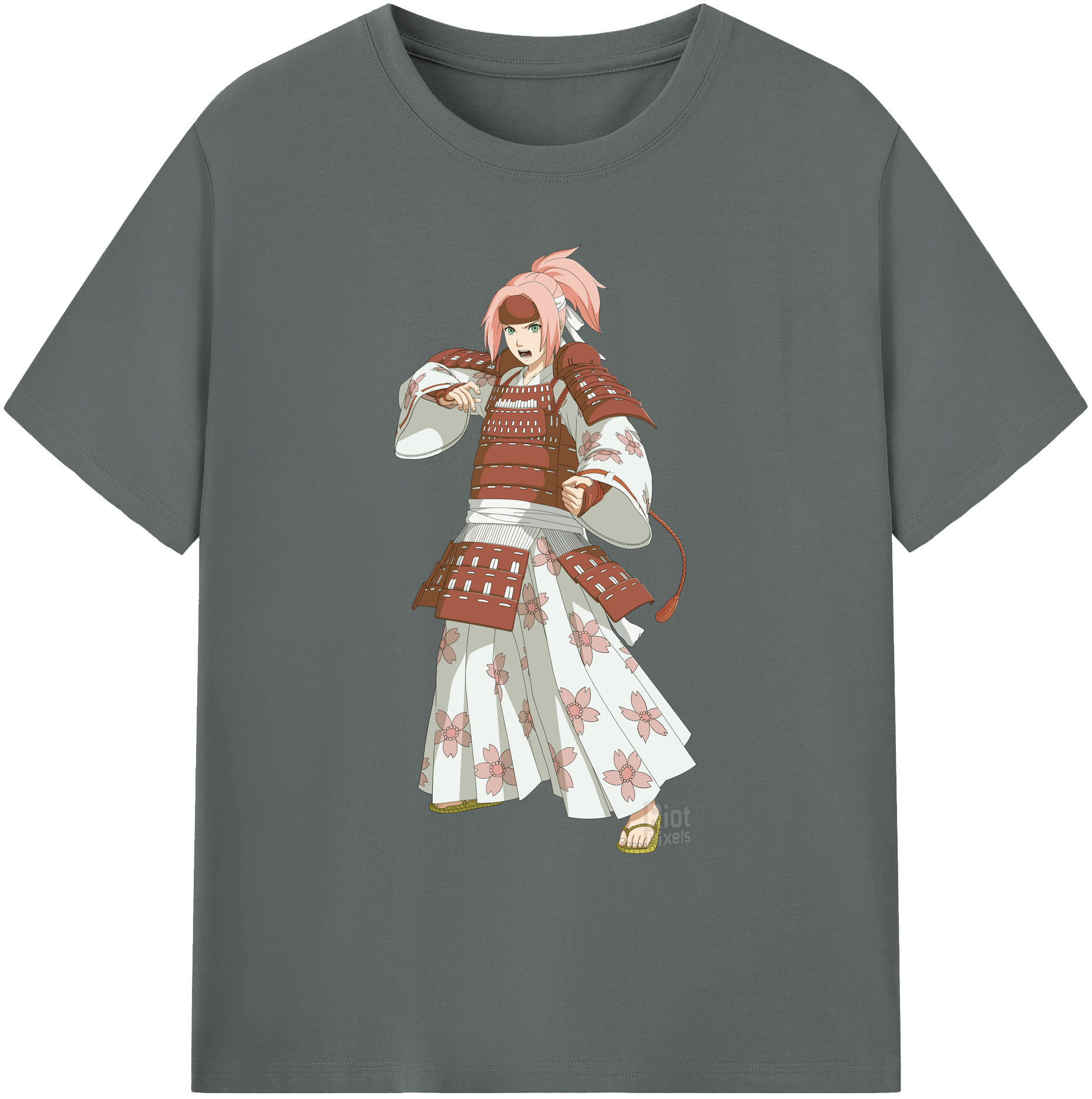 （画像用） NARUTO -ナルト- 春野サクラ Haruno Sakura 綿100％ メンズ半袖Tシャツ｜肌触りやわらか＆通気性